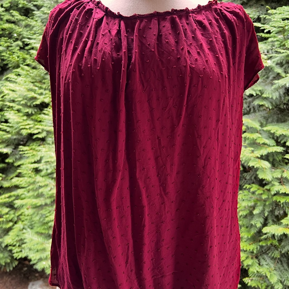 XXL Lauren Conrad burgundy/wine color blouse